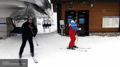 Лукашенко-младший прокатился с отцом и Путиным на лыжах