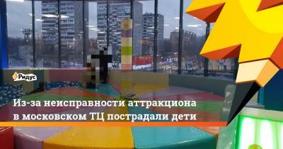 Из-за неисправности аттракциона в московском ТЦ пострадали дети