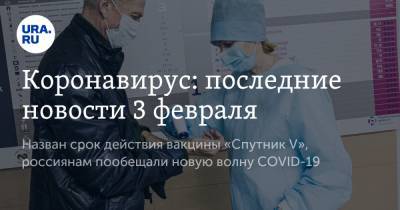 Коронавирус: последние новости 3 февраля. Назван срок действия вакцины «Спутник V», россиянам пообещали новую волну COVID-19