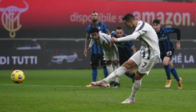 Дубль Роналду помог Ювентусу обыграть Интер в первом матче 1/2 финала Кубка Италии