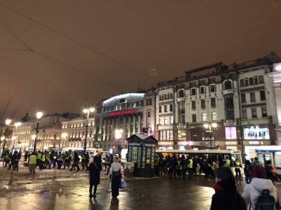 Сотрудники ДПС тормозили автомобили, которые сигналили толпе на Невском