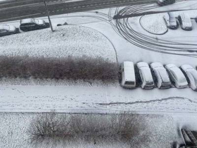 В Петербурге минус три и умеренный снегопад