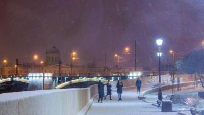 Петербург завалило снегом под влиянием циклона "Квирин"