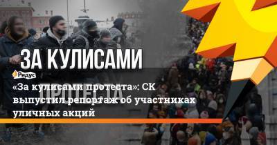 «За кулисами протеста»: СК выпустил репортаж об участниках уличных акций