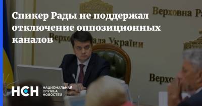 Спикер Рады не поддержал отключение оппозиционных каналов