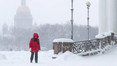 Циклон «Квирин» принес в Петербург сильный снегопад и пробки в девять баллов