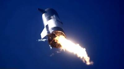 Крушение прототипа корабля Starship в ходе испытаний попало на видео