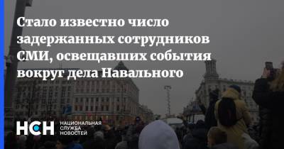 Стало известно число задержанных сотрудников СМИ, освещавших события вокруг дела Навального