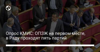 Опрос КМИС: ОПЗЖ на первом месте, в Раду проходят пять партий