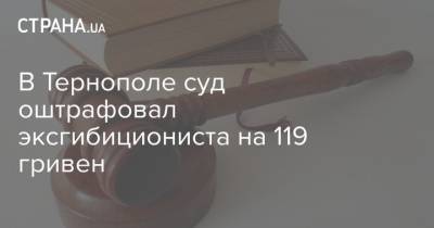 В Тернополе суд оштрафовал эксгибициониста на 119 гривен