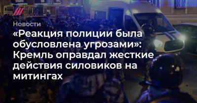 «Реакция полиции была обусловлена угрозами»: Кремль оправдал жесткие действия силовиков на митингах