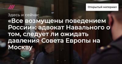 «Все возмущены поведением России»: адвокат Навального о том, следует ли ожидать давления Совета Европы на Москву