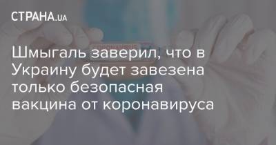 Шмыгаль заверил, что в Украину будет завезена только безопасная вакцина от коронавируса