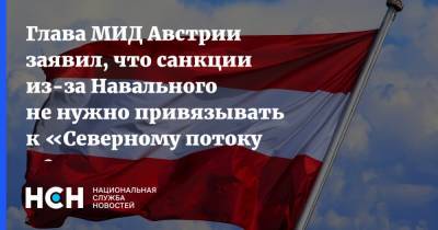 Глава МИД Австрии заявил, что санкции из-за Навального не нужно привязывать к «Северному потоку - 2»