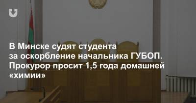В Минске судят студента за оскорбление начальника ГУБОП. Прокурор просит 1,5 года домашней «химии»