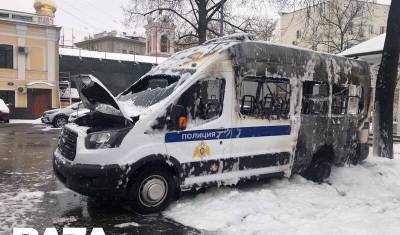Московская полиция задержала подозреваемого в поджоге автомобиля Росгвардии