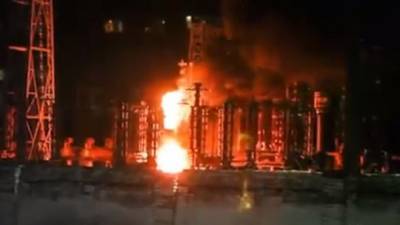 Авария на Запорожской ТЭС: появилось видео пожара