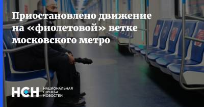 Приостановлено движение на «фиолетовой» ветке московского метро
