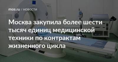 Москва закупила более шести тысяч единиц медицинской техники по контрактам жизненного цикла