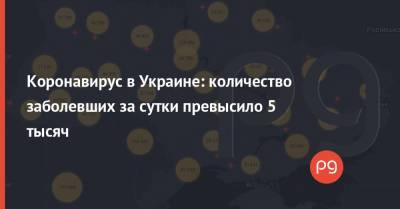 Коронавирус в Украине: количество заболевших за сутки превысило 5 тысяч