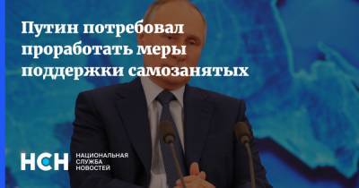 Путин потребовал проработать меры поддержки самозанятых