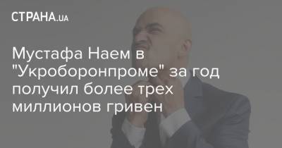 Мустафа Наем в "Укроборонпроме" за год получил более трех миллионов гривен