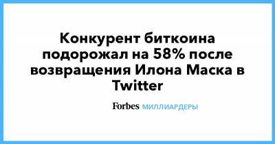Конкурент биткоина подорожал на 58% после возвращения Илона Маска в Twitter