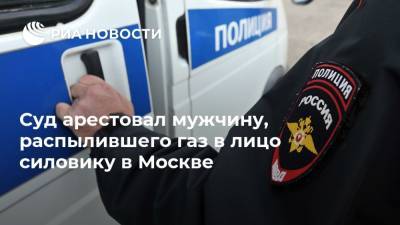 Суд арестовал мужчину, распылившего газ в лицо силовику в Москве