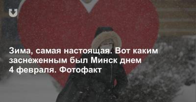 Зима, самая настоящая. Вот каким заснеженным был Минск днем 4 февраля. Фотофакт - news.tut.by - Минск