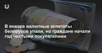 В январе валютные аппетиты белорусов упали, но граждане начали год чистыми покупателями