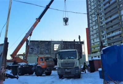 Завершается строительство второго этажа здания полиции в Кудрово