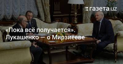 «Пока всё получается». Лукашенко — о Мирзиёеве