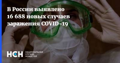 В России выявлено 16 688 новых случаев заражения COVID-19