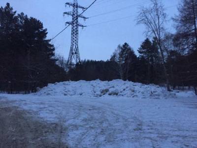 В Челябинском городском бору нашли нелегальную свалку снега