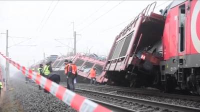 Два грузовых поезда столкнулись на юго-востоке Чехии