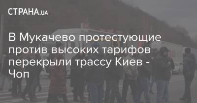 В Мукачево протестующие против высоких тарифов перекрыли трассу Киев - Чоп