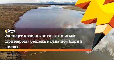 Эксперт назвал «показательным примером» решение суда по«Норникелю» - ridus.ru - Красноярский край - Норильск