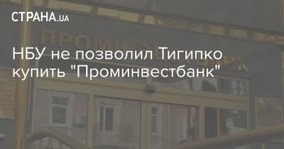 НБУ не позволил Тигипко купить "Проминвестбанк"