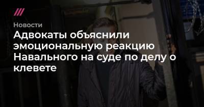 Адвокаты объяснили эмоциональную реакцию Навального на суде по делу о клевете