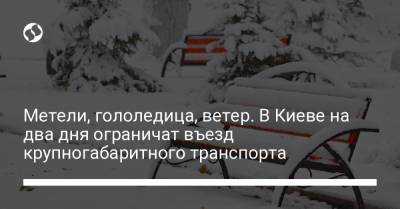 Метели, гололедица, ветер. В Киеве на два дня ограничат въезд крупногабаритного транспорта