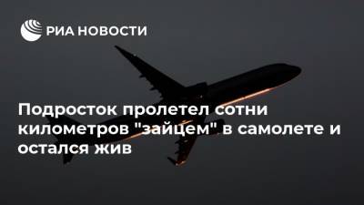 Подросток пролетел сотни километров "зайцем" в самолете и остался жив