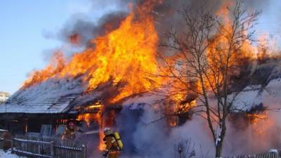 Пожар в частном доме Павловска унес жизни двоих людей