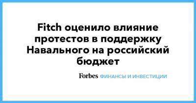 Fitch оценило влияние протестов в поддержку Навального на российский бюджет