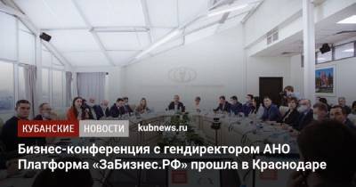 Бизнес-конференция с гендиректором АНО Платформа «ЗаБизнес.РФ» прошла в Краснодаре