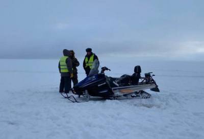 Два снегохода отправились на штрафстоянку после рейда на Ладожском озере