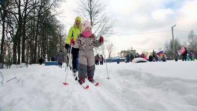 В России прошёл семейный лыжный забег
