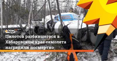 Пилотов разбившегося в Хабаровском крае самолета наградили посмертно