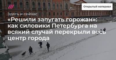 «Решили запугать горожан»: как силовики Петербурга на всякий случай перекрыли весь центр города
