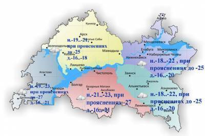 Сильный ветер и до 27 градусов мороза прогнозируют в Татарстане