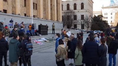 Представители развлекательных центров, фитнес-центров и гражданские активисты организовали в Тбилиси митинг против ковидных ограничений